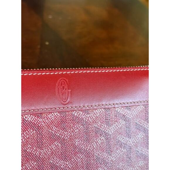 GOYARD  Goyardine Matignon Zip Around GM Wallet Red*EXCELLENT condition*BOX - Picture 10 of 16